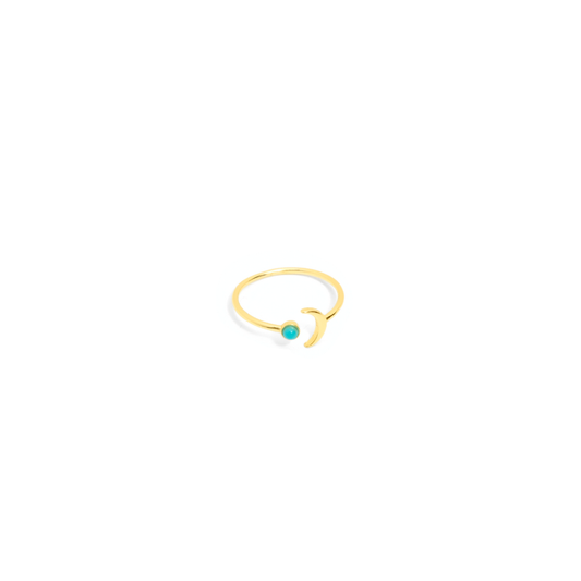 Moon Turquoise Ring